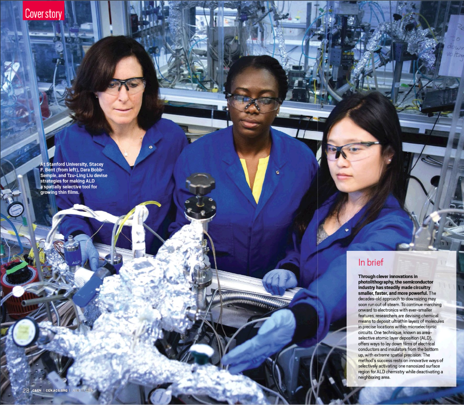Group's Area-Selective ALD Work Featured on Cover of C&EN